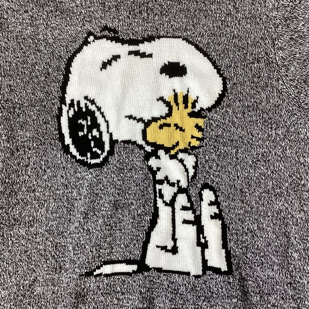 Teddy Fresh x Peanuts Knit Sweater Snoopy Woodstock Oversized XS - Picture 4 of 8